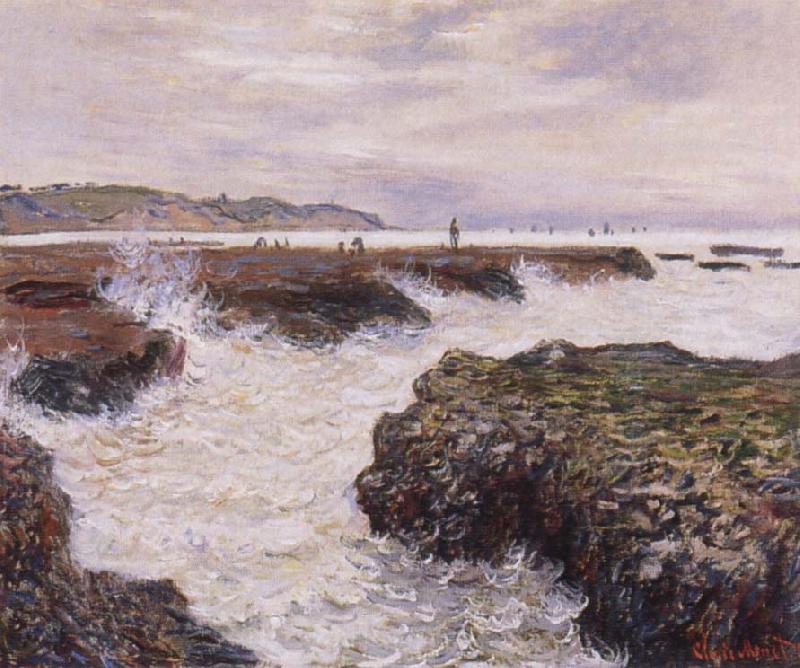 Claude Monet The Rocks near Pourville at Ebb Tide Norge oil painting art